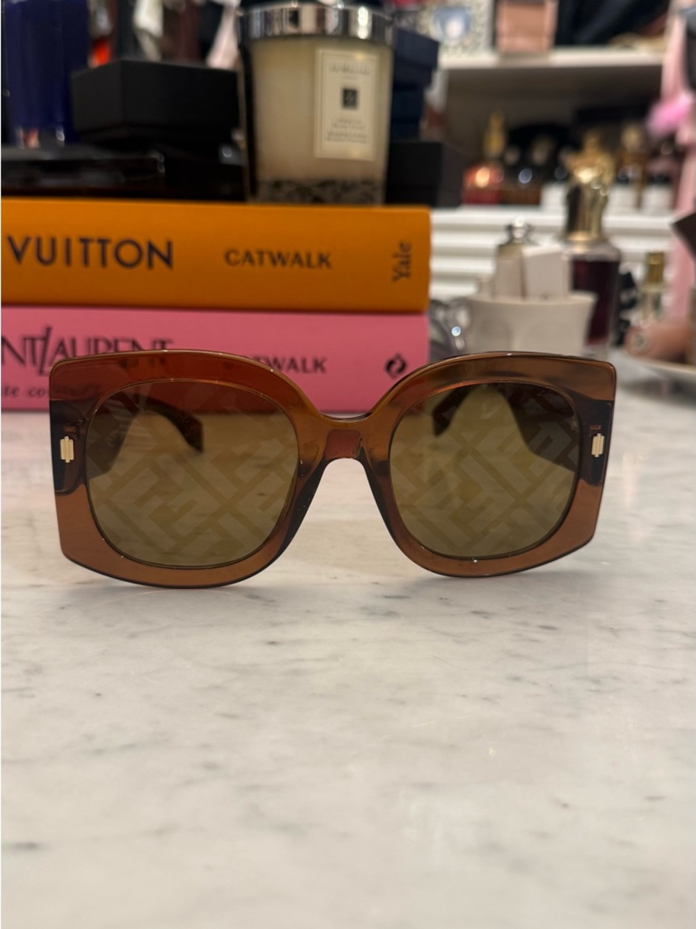 Fendi Brown Square Women's Sunglasses - Classic Everyday Style